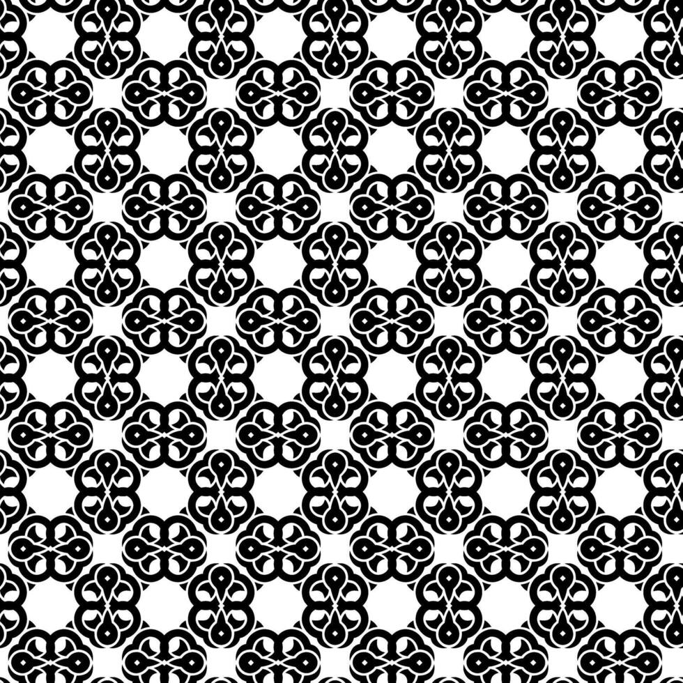 Seamless ornamental pattern with concentric circles and interlocking loops in clean contemporary style vector