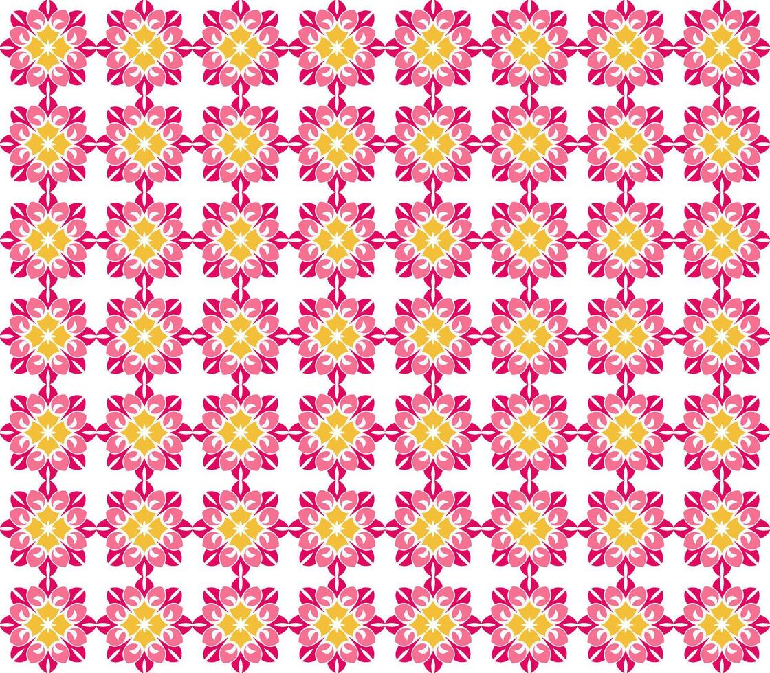 Seamless repeating mandala inspired pattern with rounded geometric shapes and elegant smooth curves vector