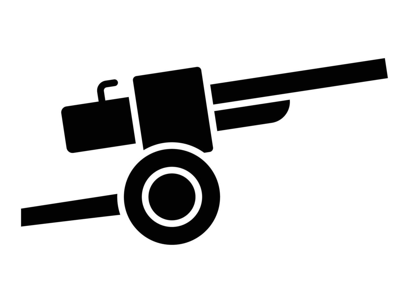 Black and White Icon of a Simple Mechanical Cart with a Long Lever vector