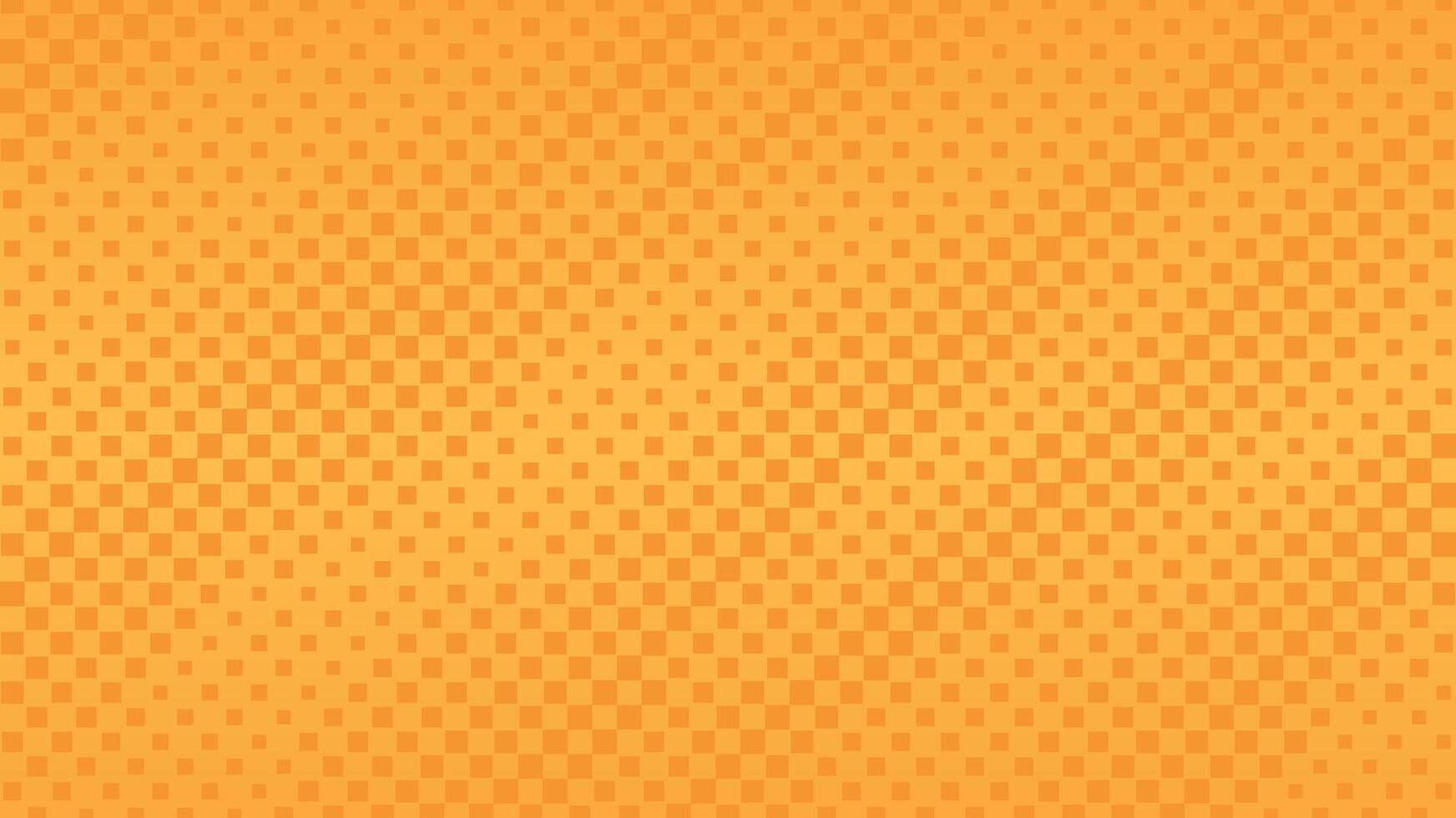 Yellow Square Halftone Background. Checkered Pattern. Wavy Texture. vector