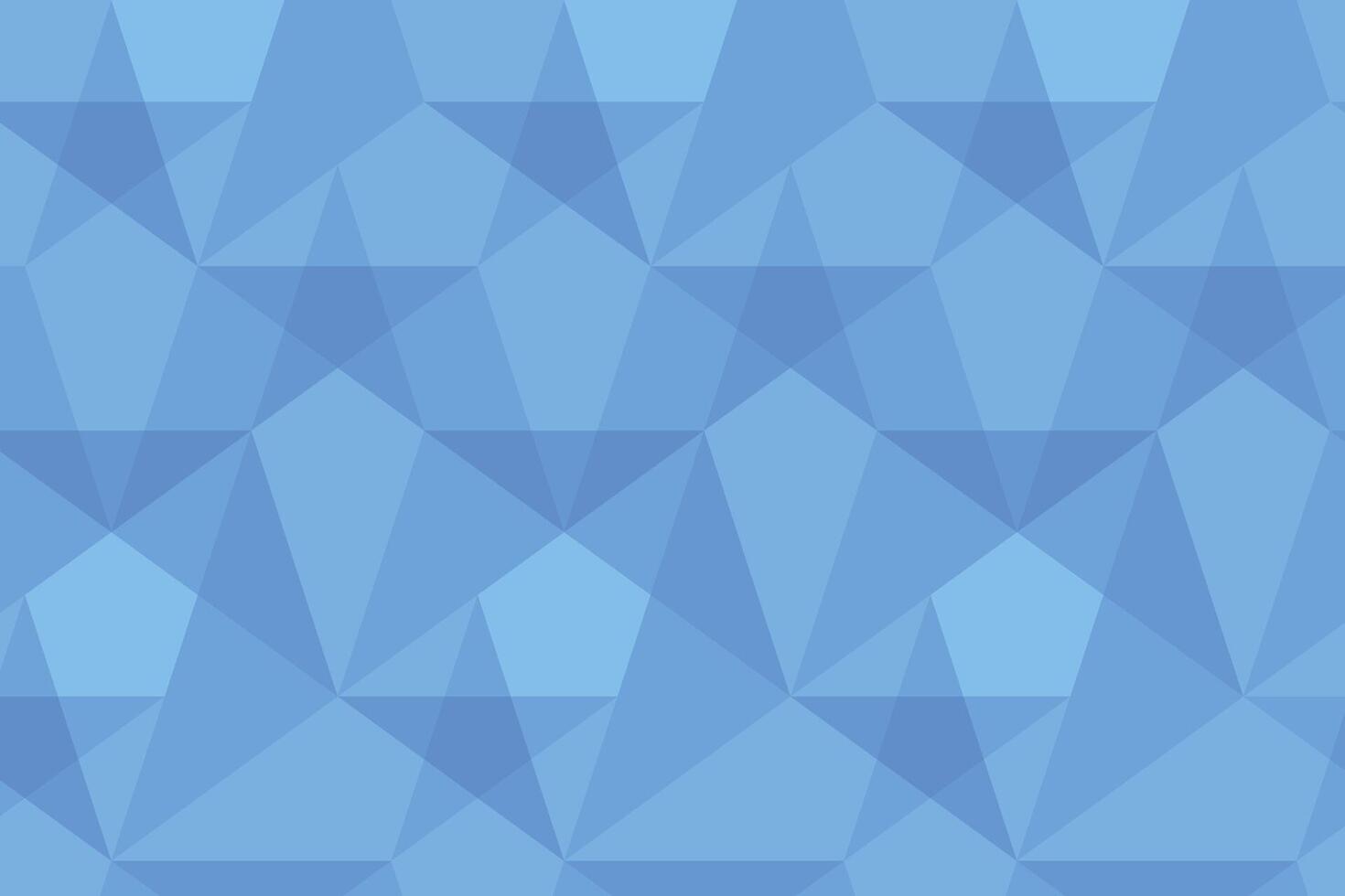 Abstract blue geometric triangle pattern with polygonal crystal shapes and futuristic mosaic design vector