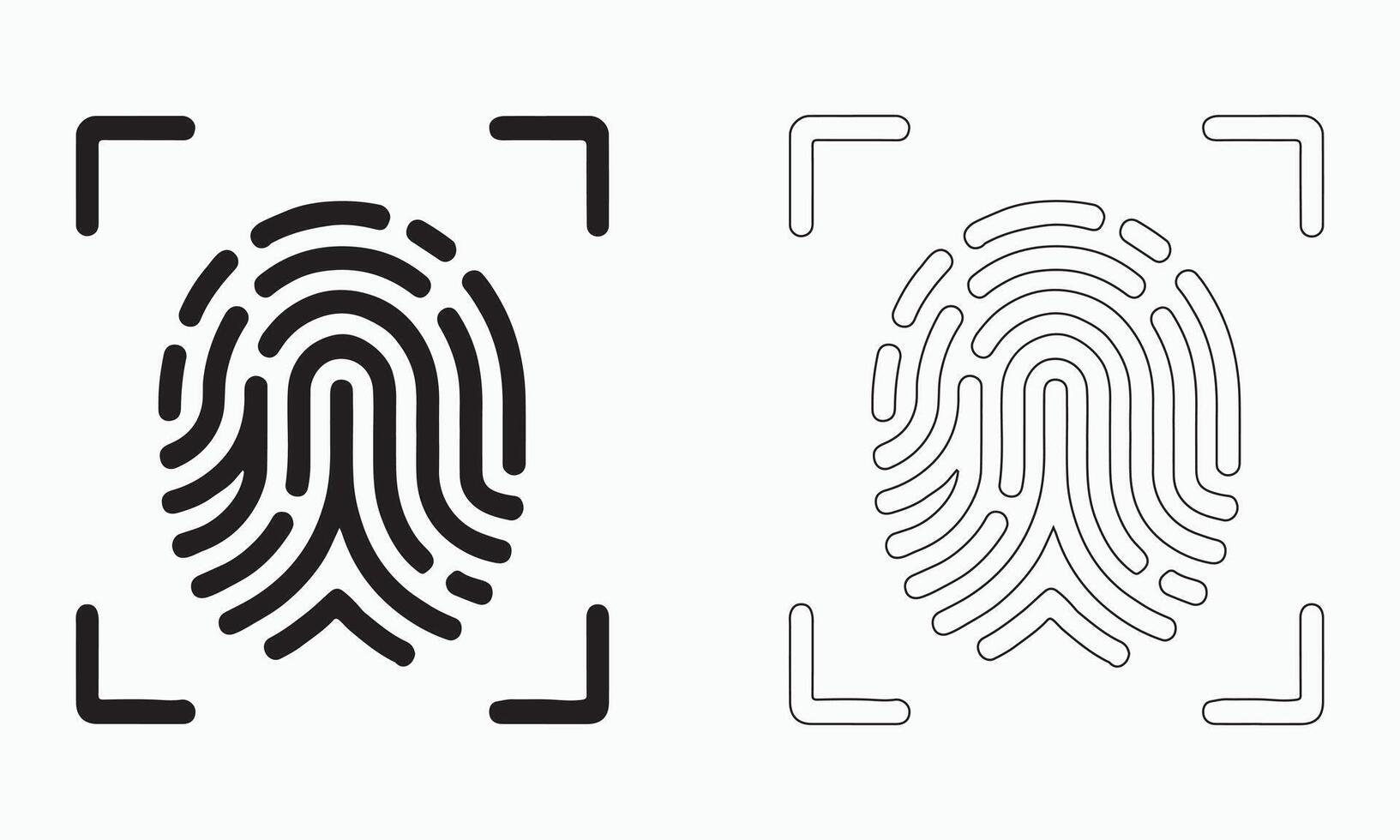 Fingerprint scan illustration showcasing security and authentication. vector