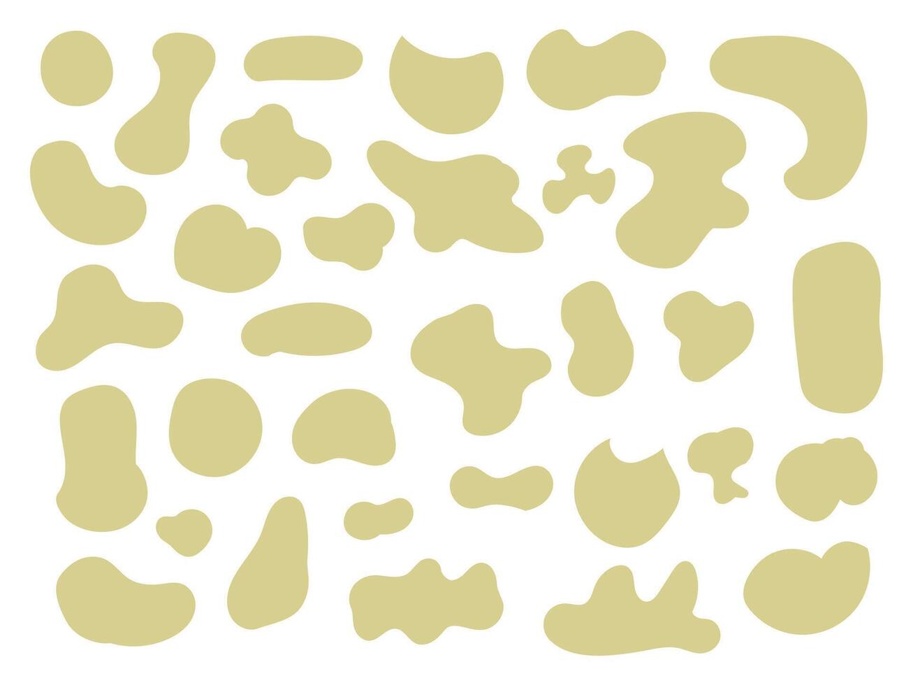 Organic blob shape in boho style, abstract liquid organic irregular blotch shapes vector