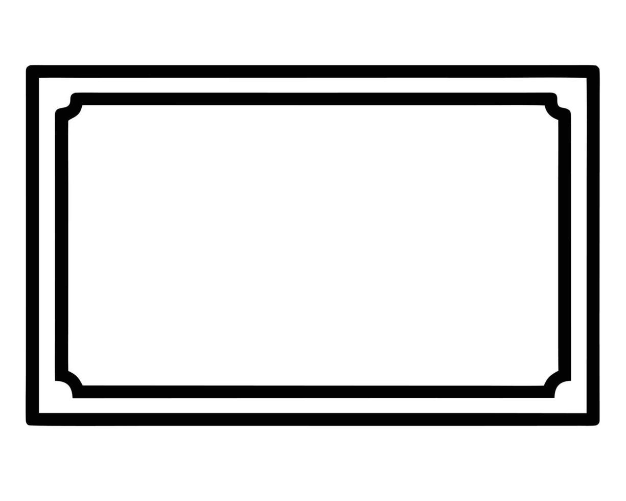 Elegant Black Rectangular Frame Design A Simple, Clean, and Versatile Border for Certificates, Invitations, or Announcements vector