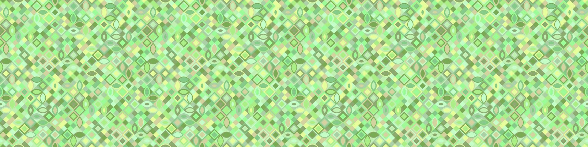 Green seamless abstract horizontal geometric pattern background design vector