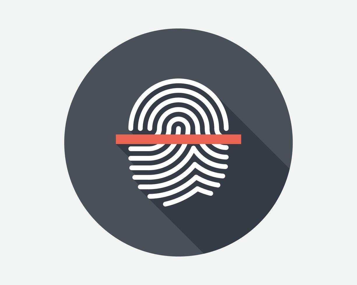 Fingerprint Scanning Technology for Security and Identification vector