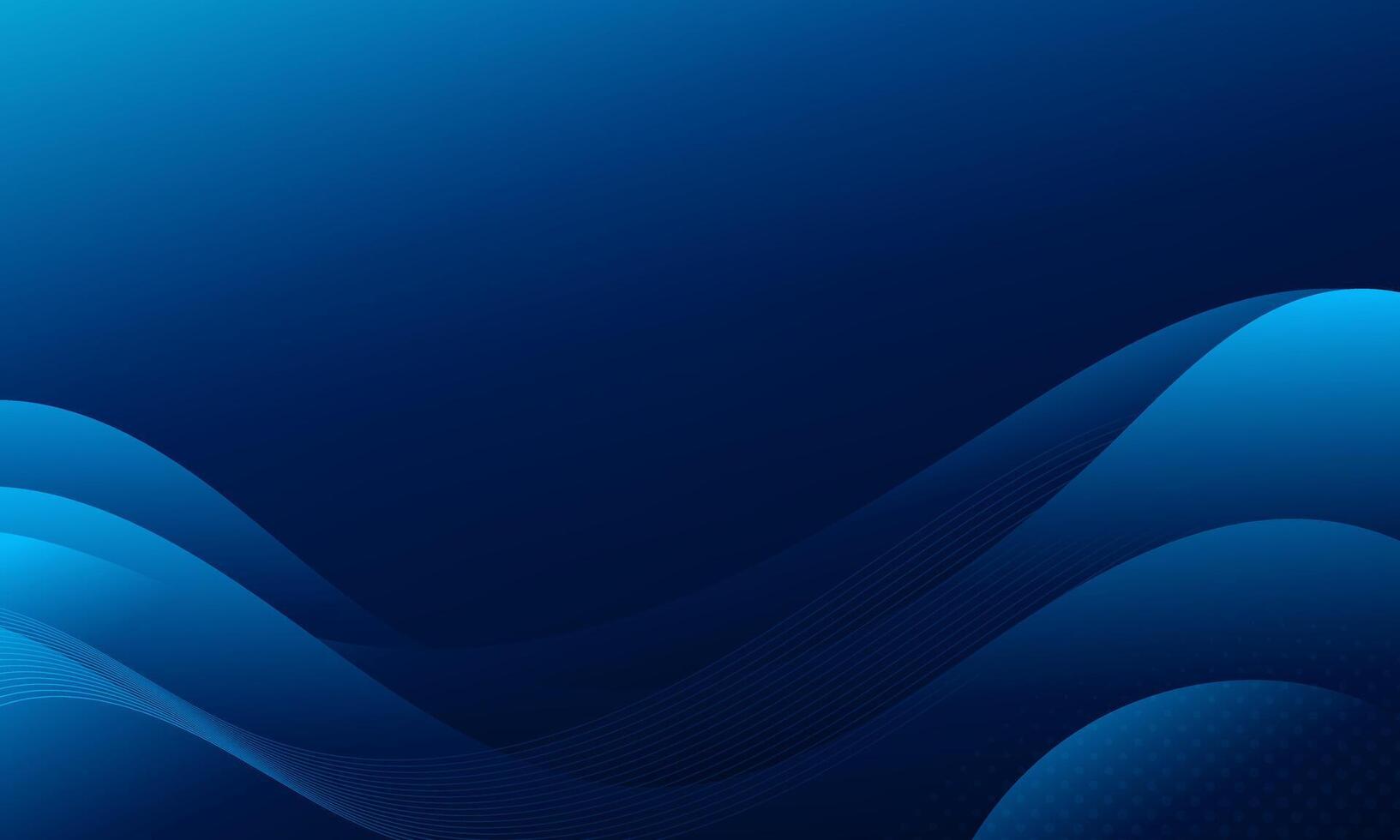 Abstract background with flowing moonlit waves. vector