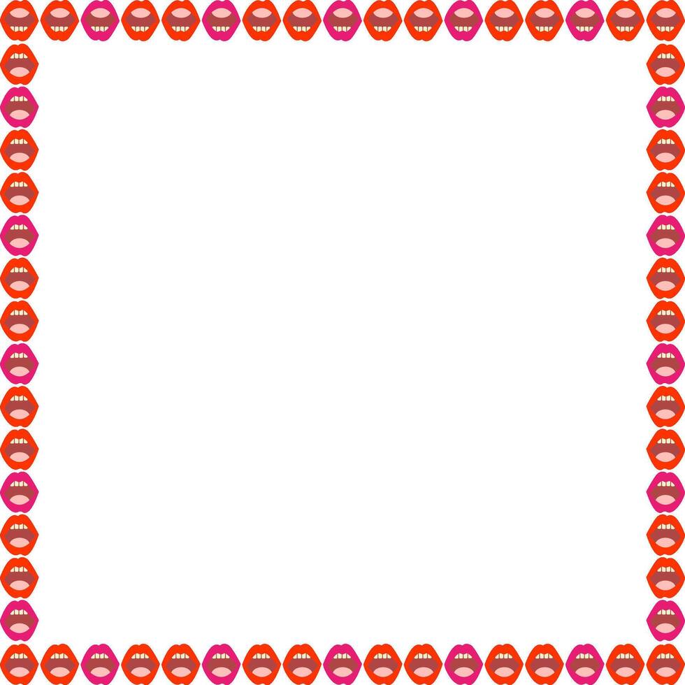 Red lips empty frame. Modern Art graphics for hipsters vector