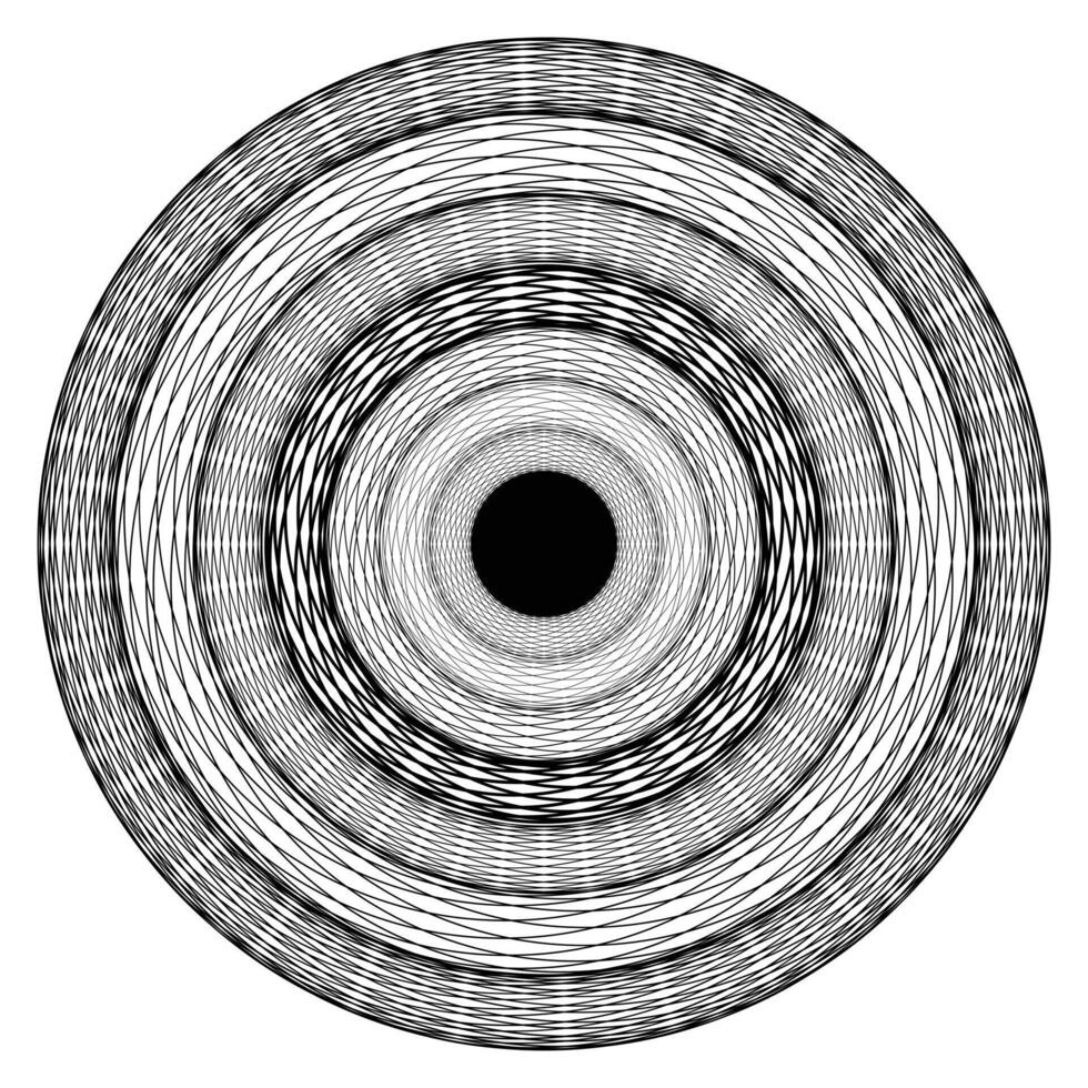 Abstract concentric circle shape illusion vector