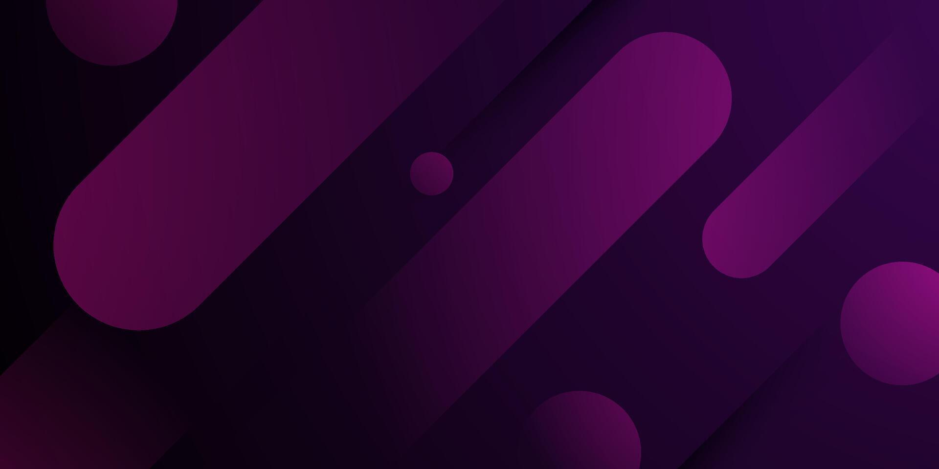 Abstract dynamic dark purple banner background. Simple rectangle curve pattern overlap background. vector
