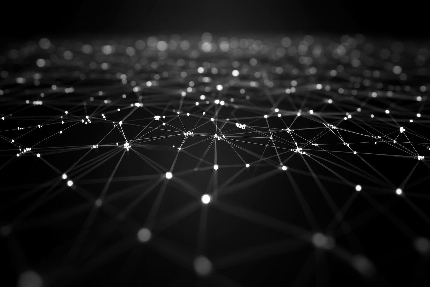 Abstract background of network lines and dots photo