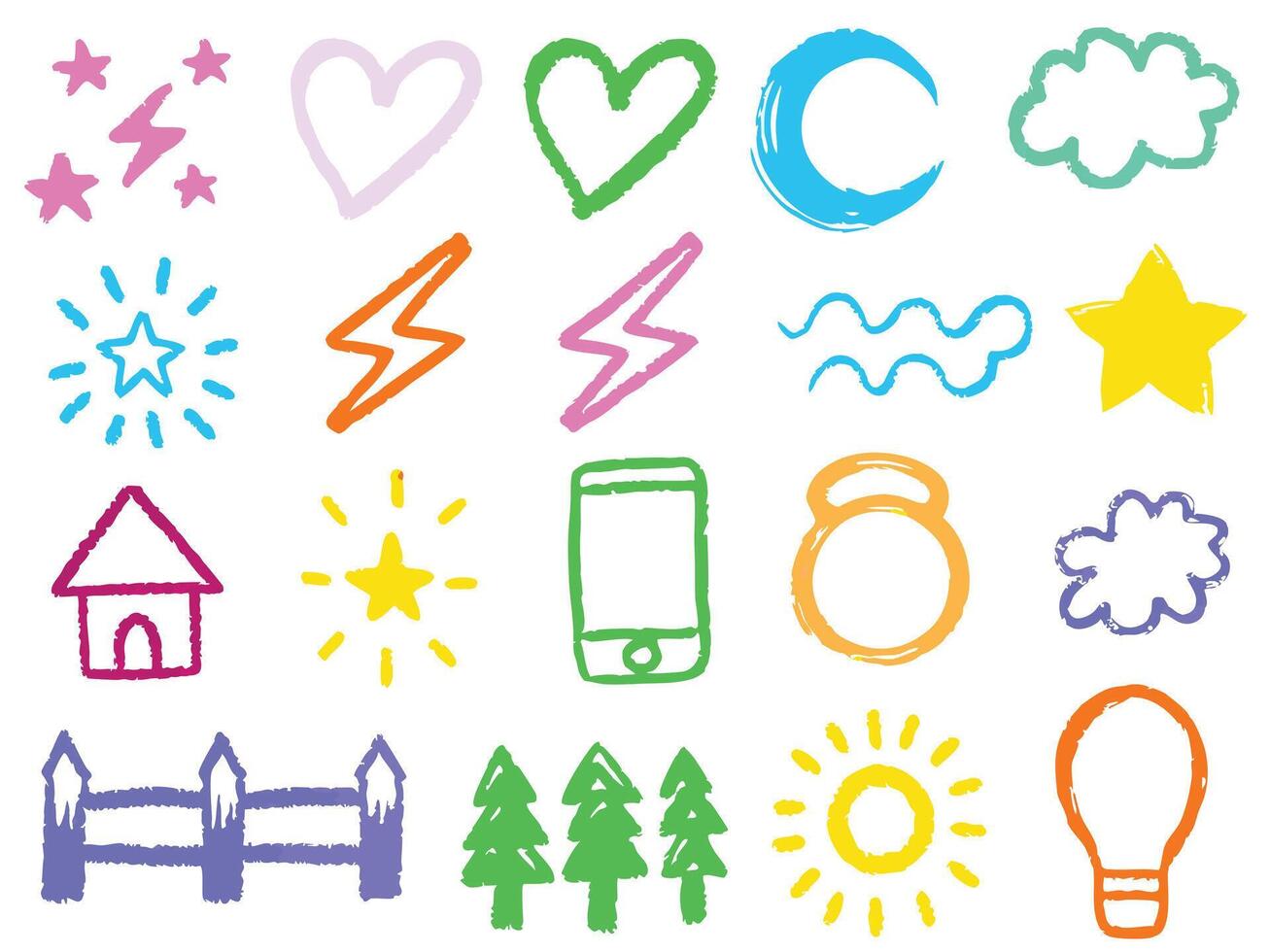 Summer icons set with colorful symbols for web and design vector