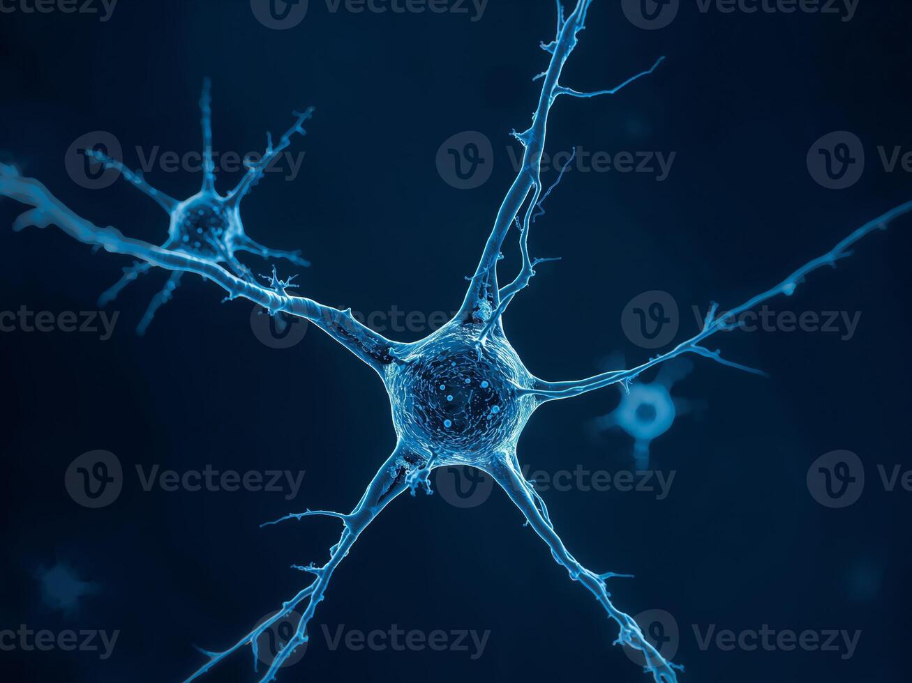 Artistic Visualization of Neurons. Exploring the Complex Structures of Brain Cells photo