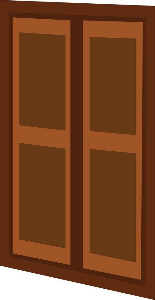 Rustic wooden window frame vector