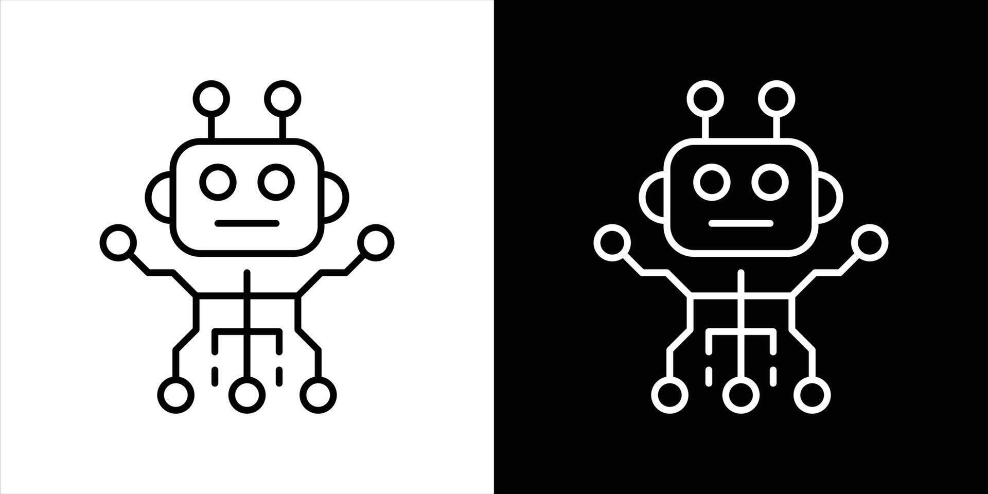 robot icon set. containing embodying the playful spirit of artificial intelligence and robotics, icon thin line and color style symbol sign vector
