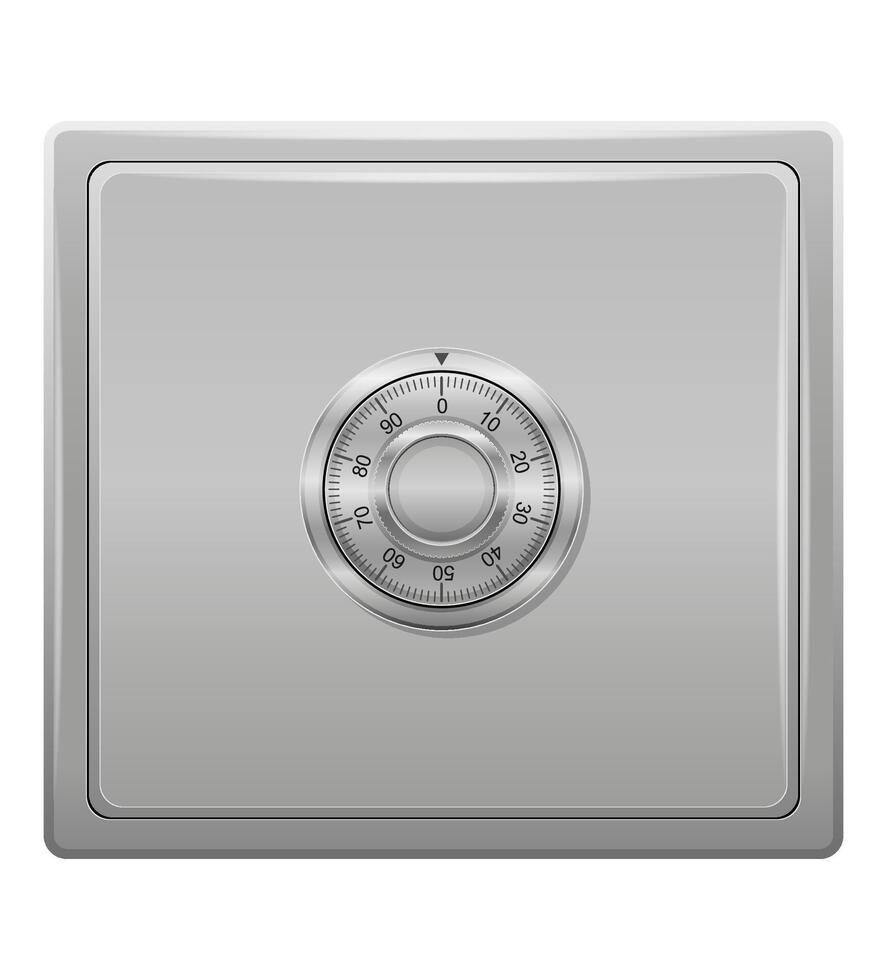 Combination lock safe for security vector