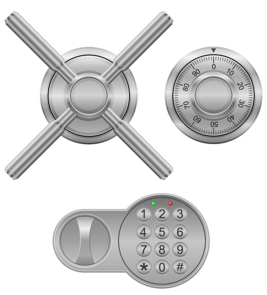 Secure safe locking system vector