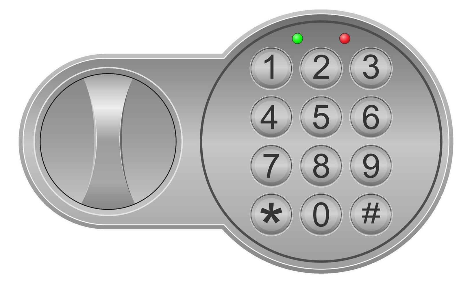 Digital keypad with numeric buttons vector