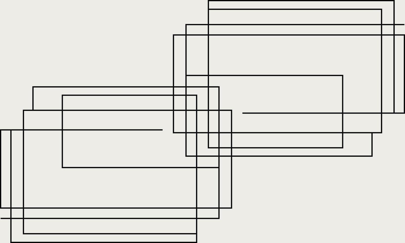 A black and white design drawing of a square vector