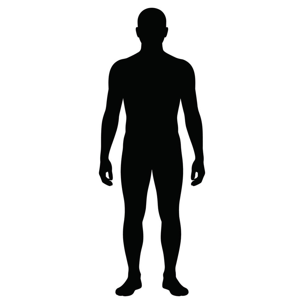 A silhouette of a man standing in front of a white background vector