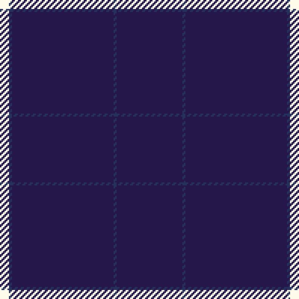 Deep indigo plaid textile pattern, featuring a classic grid design with subtle tonal variations. Perfect for fashion, home decor, or branding projects needing a sophisticated, textured backdrop. vector