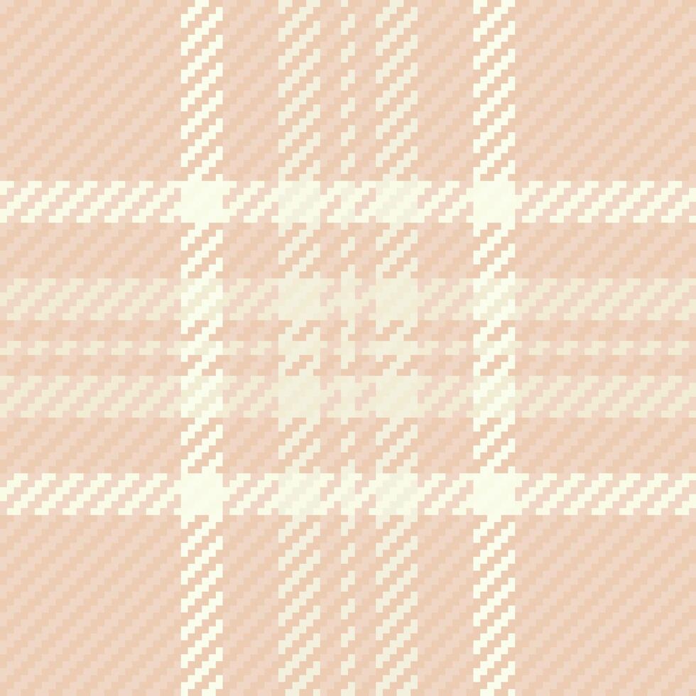Elegant blush pink and cream plaid pattern. Perfect for textile design, fashion, wallpaper, or website backgrounds. Subtle texture creates a sophisticated and calming visual. vector