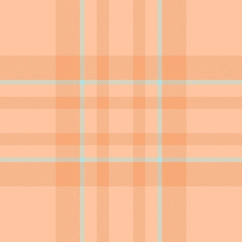 Subtle tartan pattern in peach hues with light blue accent stripes. Classic and versatile design for backgrounds, textiles, and digital projects. vector