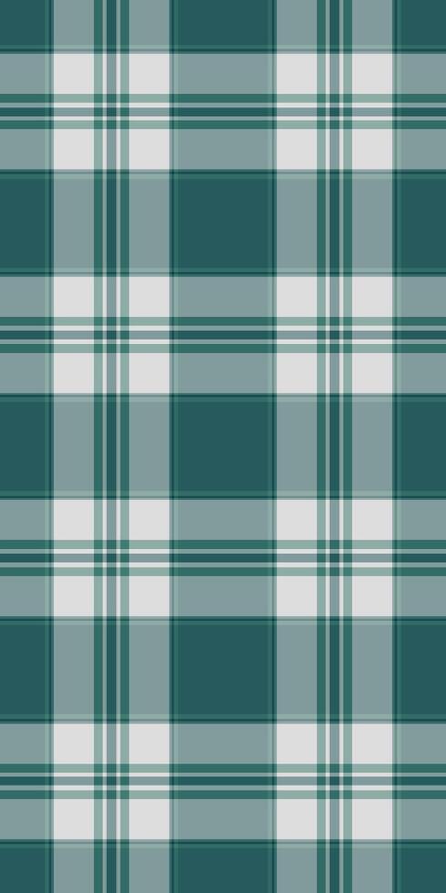 Seamless teal and white plaid pattern. Perfect for textile design, website backgrounds, or crafting projects. vector