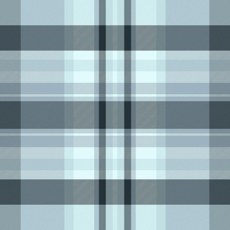 Subtle grey and light blue plaid pattern. Elegant texture perfect for textile design, website backgrounds, or stylish branding. The calming color palette evokes serenity and sophistication. vector