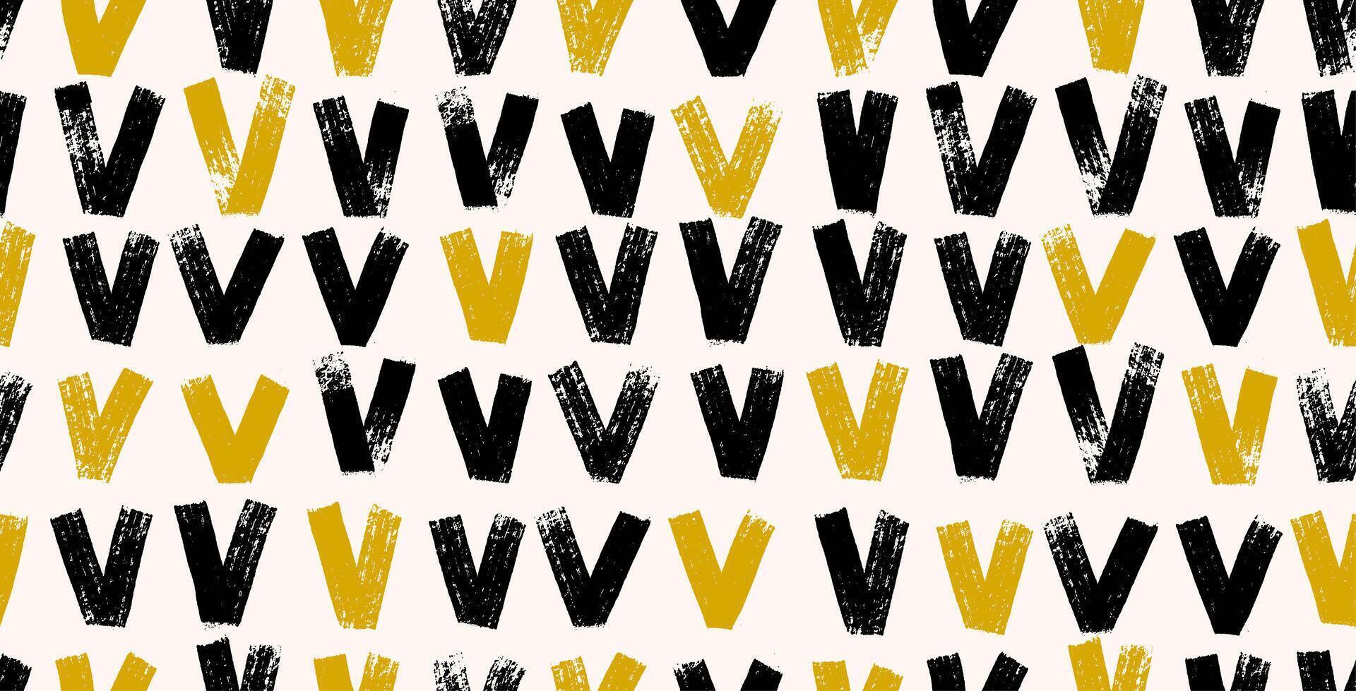 Seamless pattern zigzag lines. Grunge strokes, drawn with dry brush, chalk, charcoal on canvas with rough edges and ends. Design for interiors, print, wallpaper. illustration seamless pattern. vector