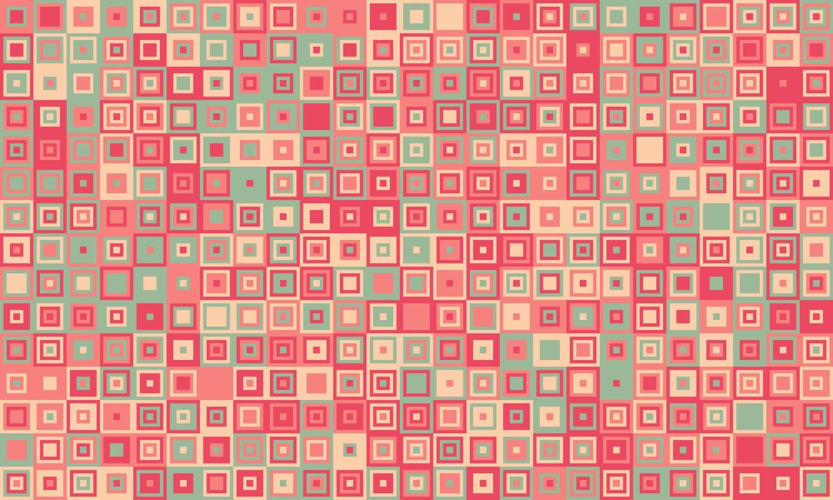 Abstract geometric pattern with a retro vibe. Soft, muted pink, red, and beige squares create a textured, seamless design ideal for backgrounds, website banners, or textile prints. vector