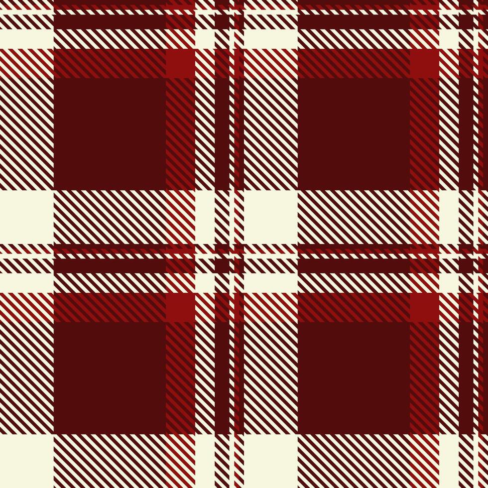 Classy background pattern fabric, kitchen check textile . Windowpane tartan seamless plaid texture in red and beige colors. vector