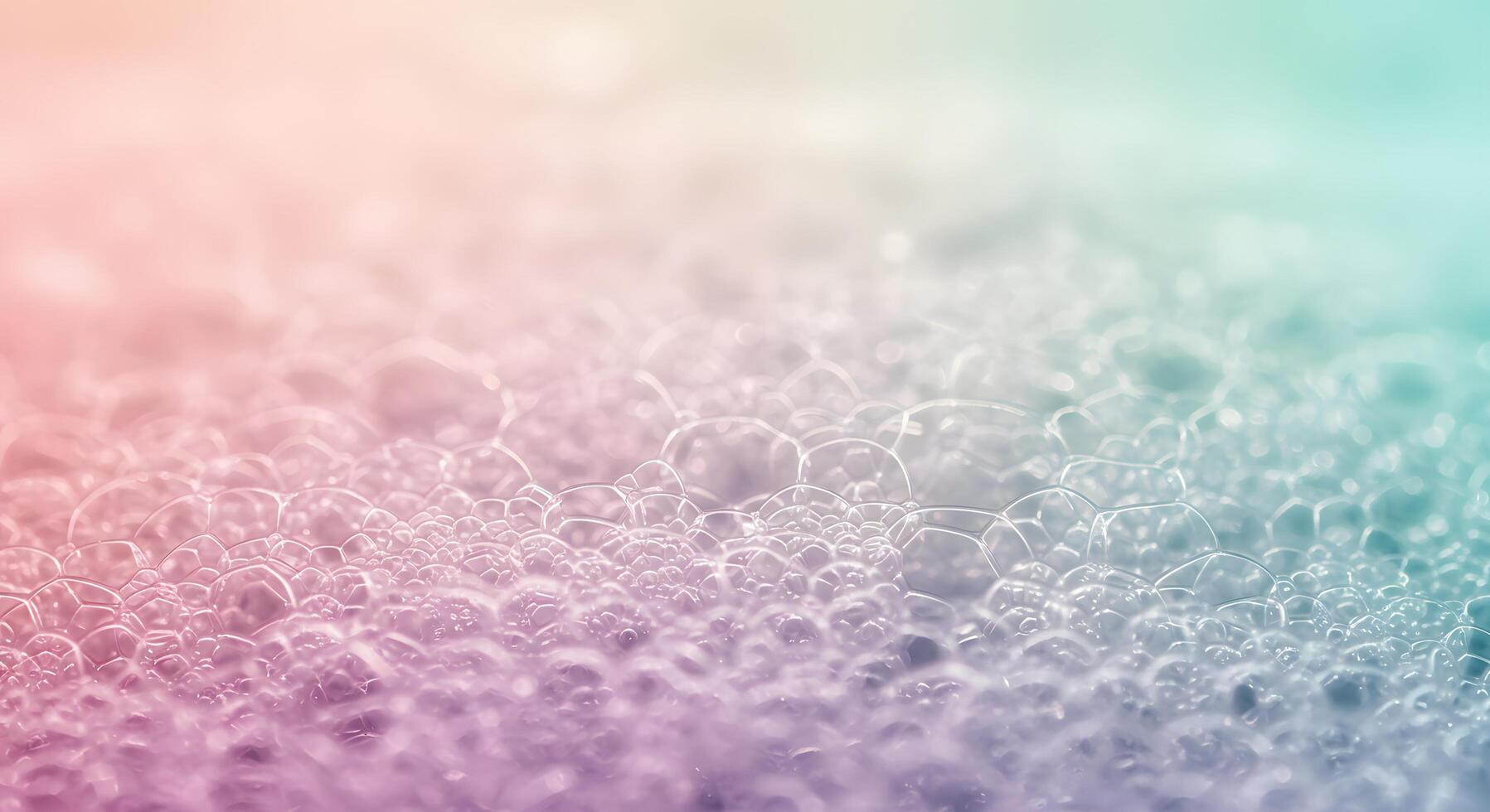Soft-colored foam bubbles clustered in abstract close-up view, radiating dreamy vibes and textured beauty in a delicate composition photo