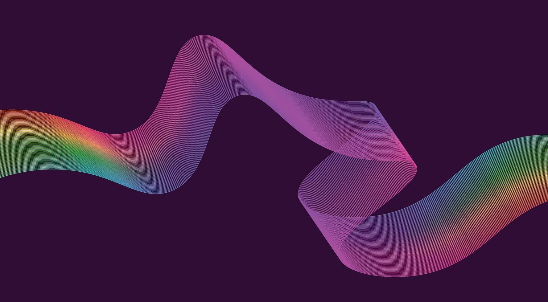 Wavy Blend Lines Abstract Background Purple Colorful Gradient Curved Design Illustration vector