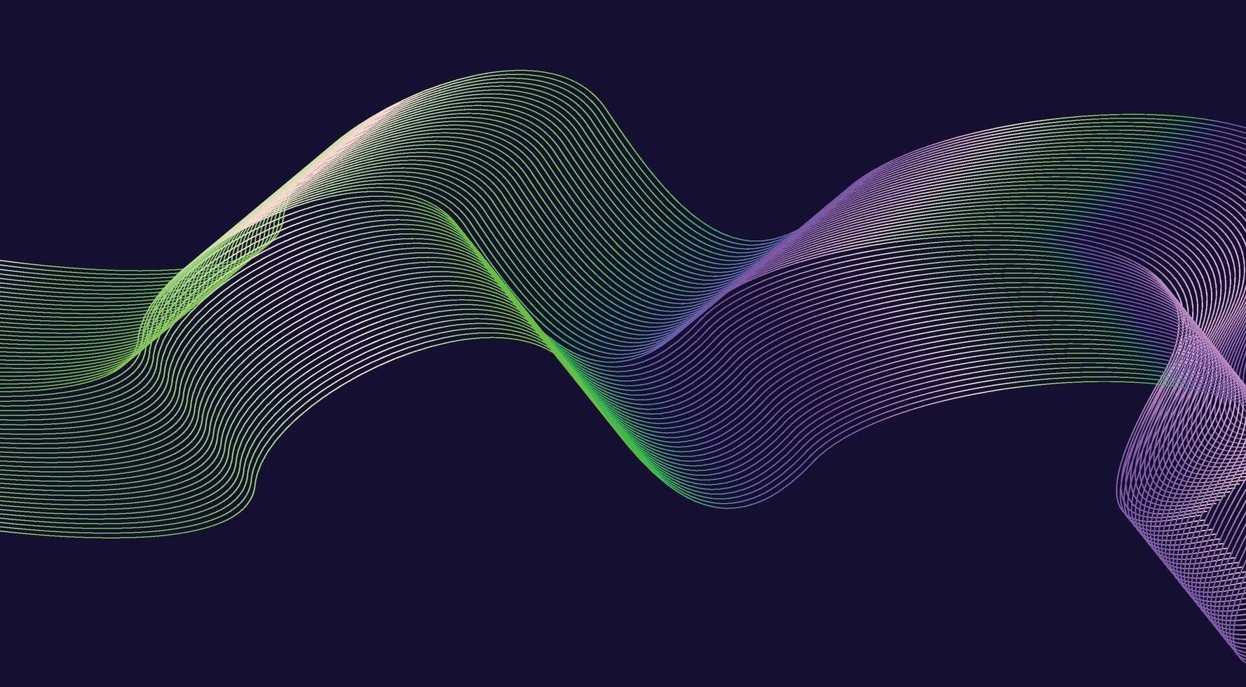 Wavy Blend Lines Abstract Background Gradient Multicolor Design Illustration vector