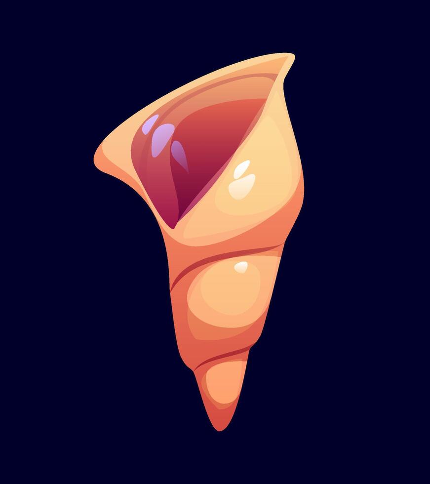 Beach seashell cartoon font typeset digit 1 one vector