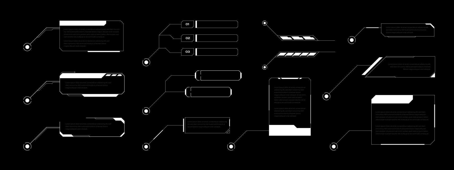 Call Out Box Design. Futuristic Hud UI Element Illustration. vector