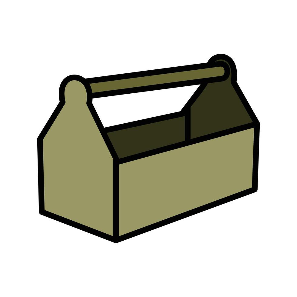 Green Toolbox for Storing Tools vector