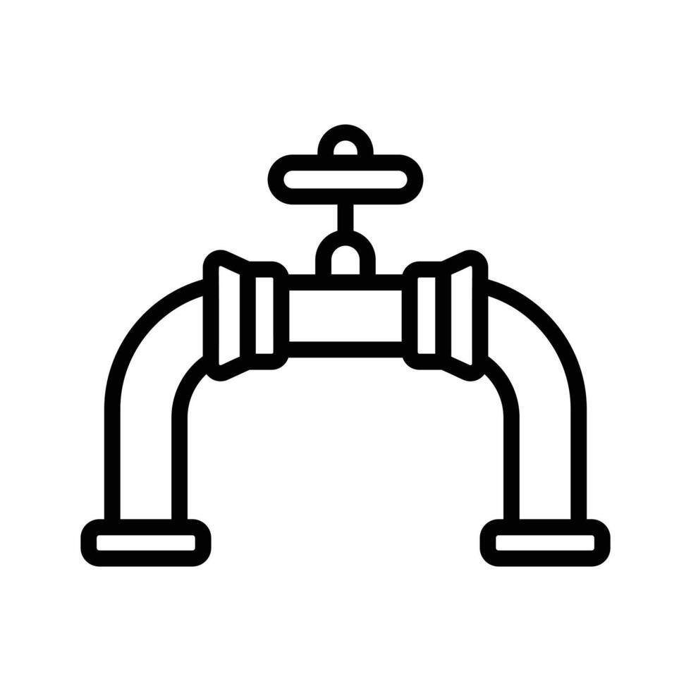 Visually appealing outline style icon of gas pipeline. vector