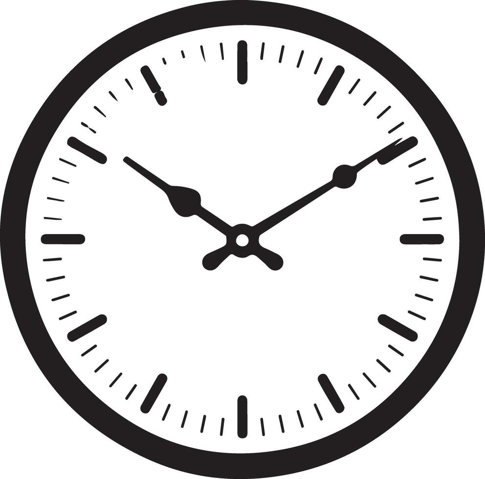 Clock illustration isolated on white background showing the passage of time vector