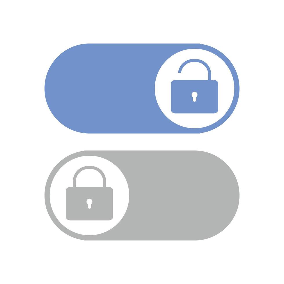 lock and unlock switch UI vector