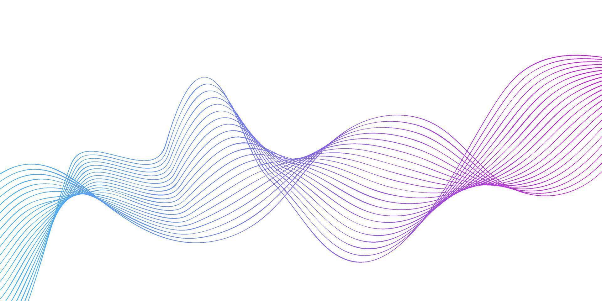 Colorful wave patterns symbolize sound and technology in a modern digital design vector