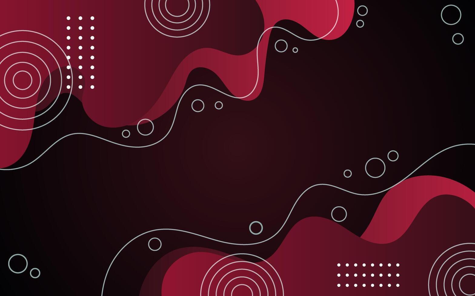 Abstract red and black wave design vector