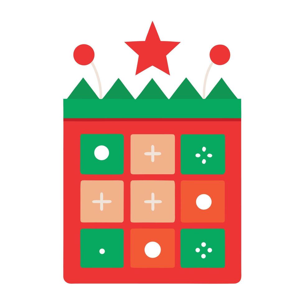 advent calendar on white background vector