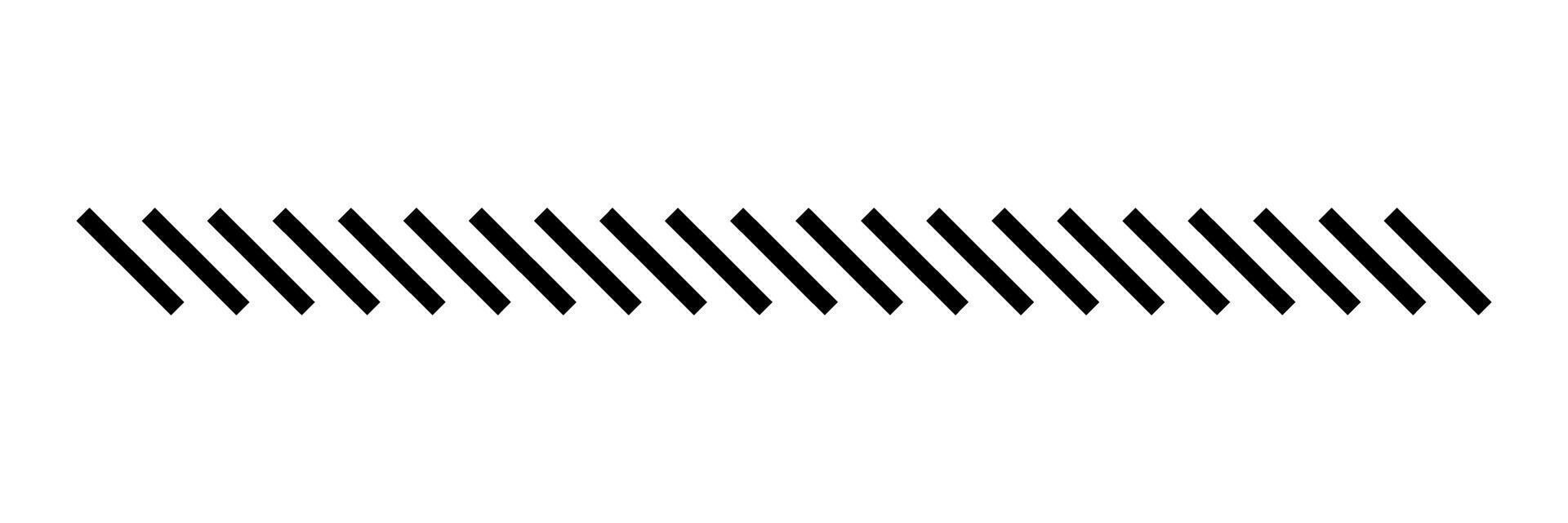 Slash line border. Diagonal parallel lines divider strip. Tilt strip geometric abstract border. Slash divider. vector