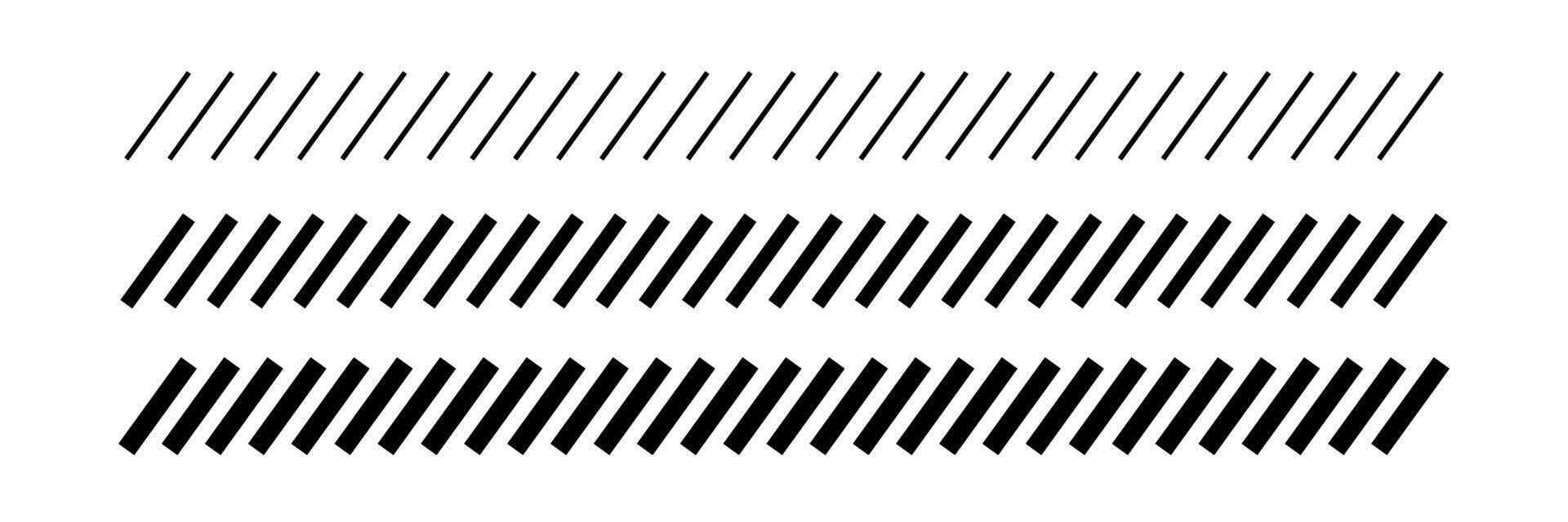 Slash line border. Diagonal parallel lines divider strip. Tilt strip geometric abstract border. Slash divider. illustration isolated vector