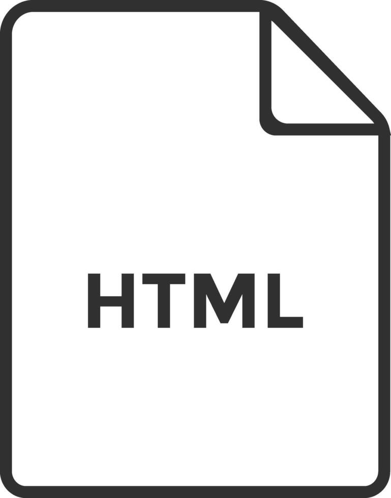 HTML file format icons set. File types with document extension. multimedia data symbols. File symbols collection vector