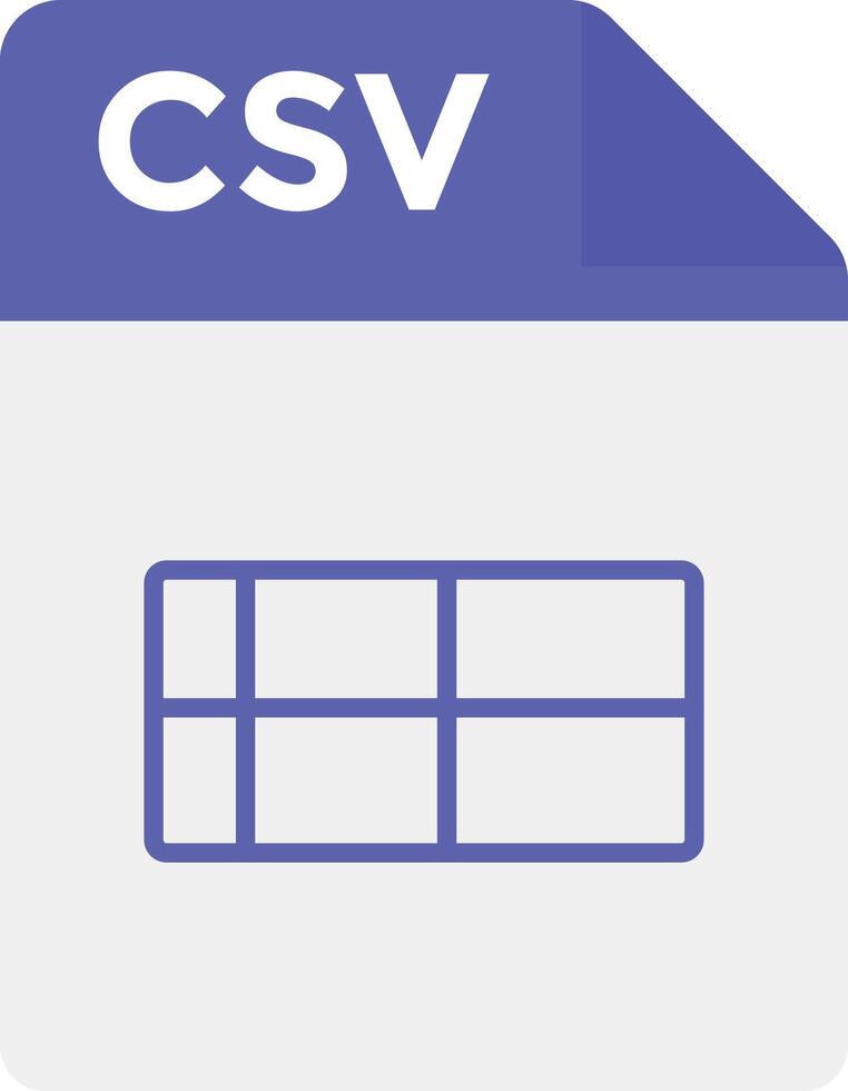 CSV File format or file type icon set main. document extension symbols. file format symbol. Data Management sign vector