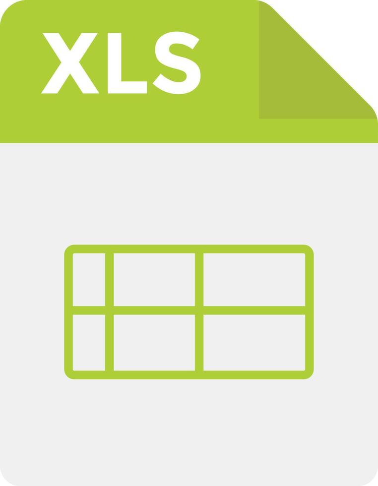 Media file format icon.XLS document symbols. document file format icons. popular document extensions vector