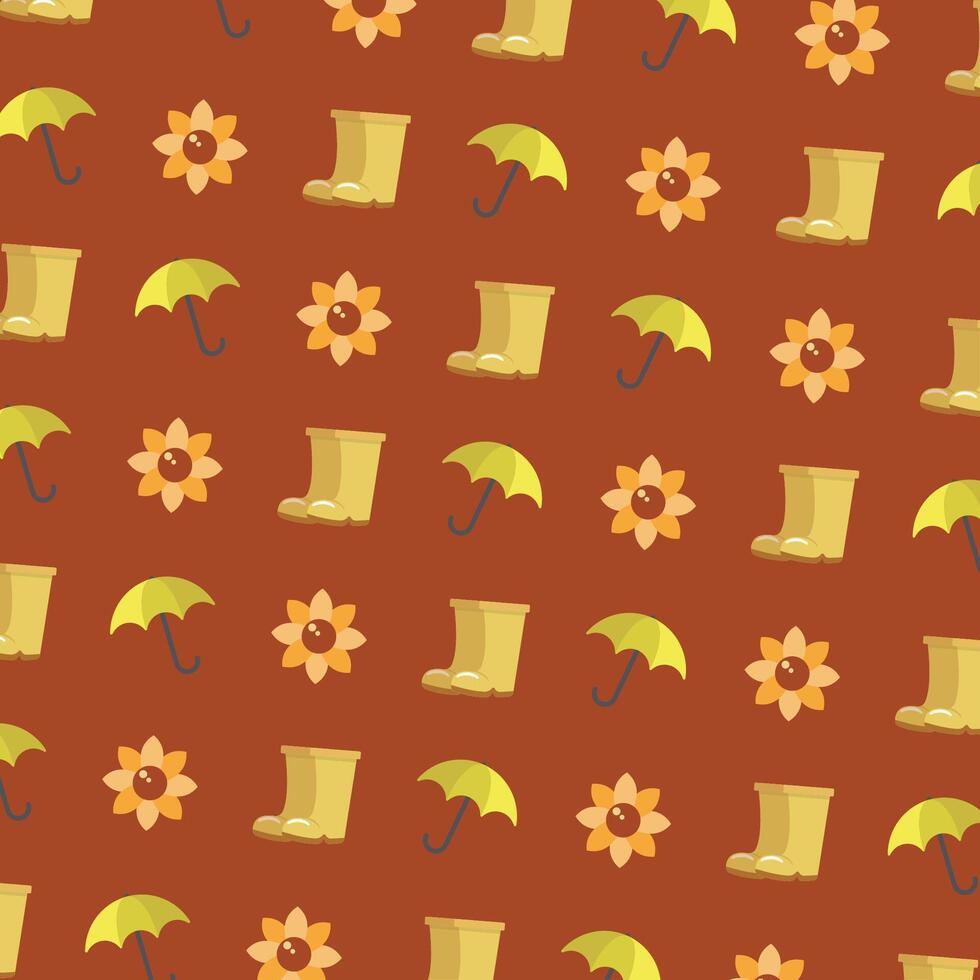 Autumn weather pattern design. vector